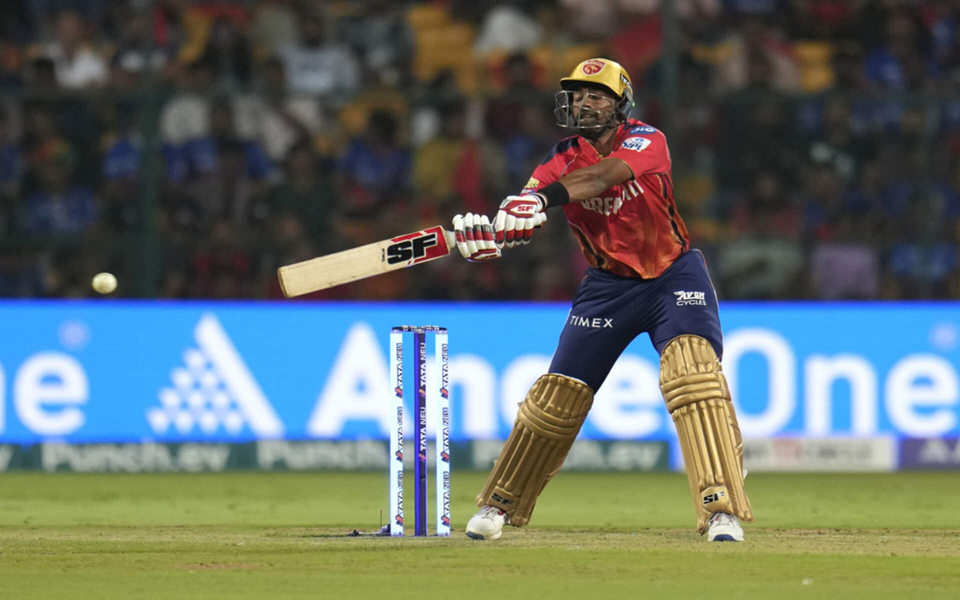Shashank Singh against RCB in the final over (Source: AP Photo)