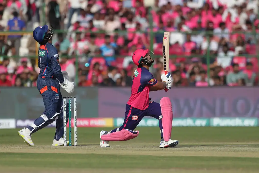 Riyan Parag struck a blazing 43 vs LSG [AP]