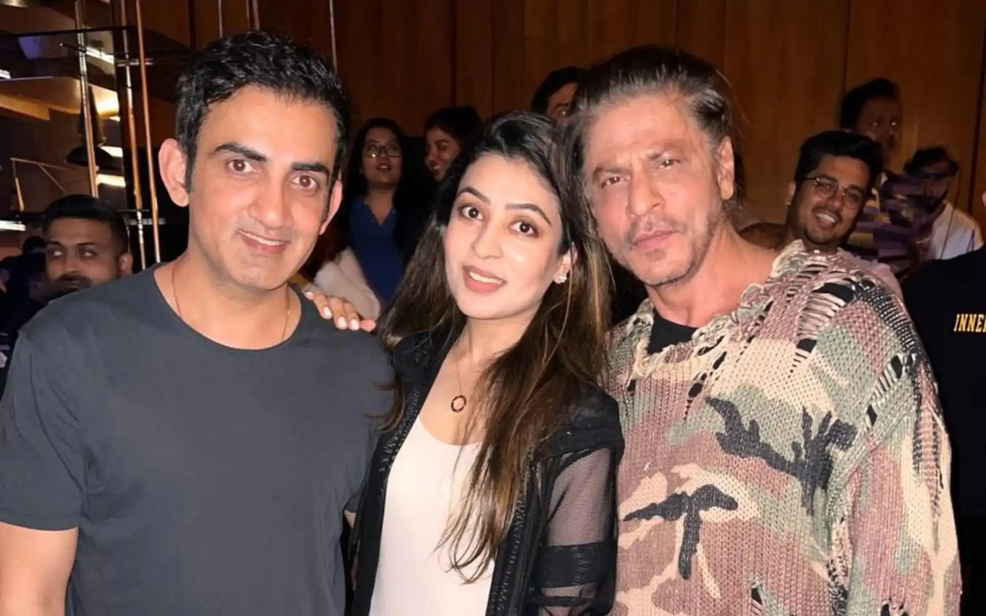 Gautam Gambhir with his better half and SRK (x.com)