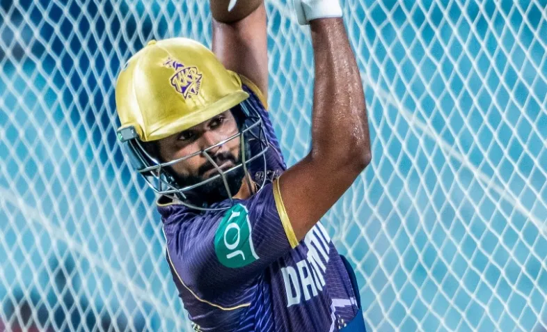 Shreyas Iyer in practice ahead of the game against RCB [X]