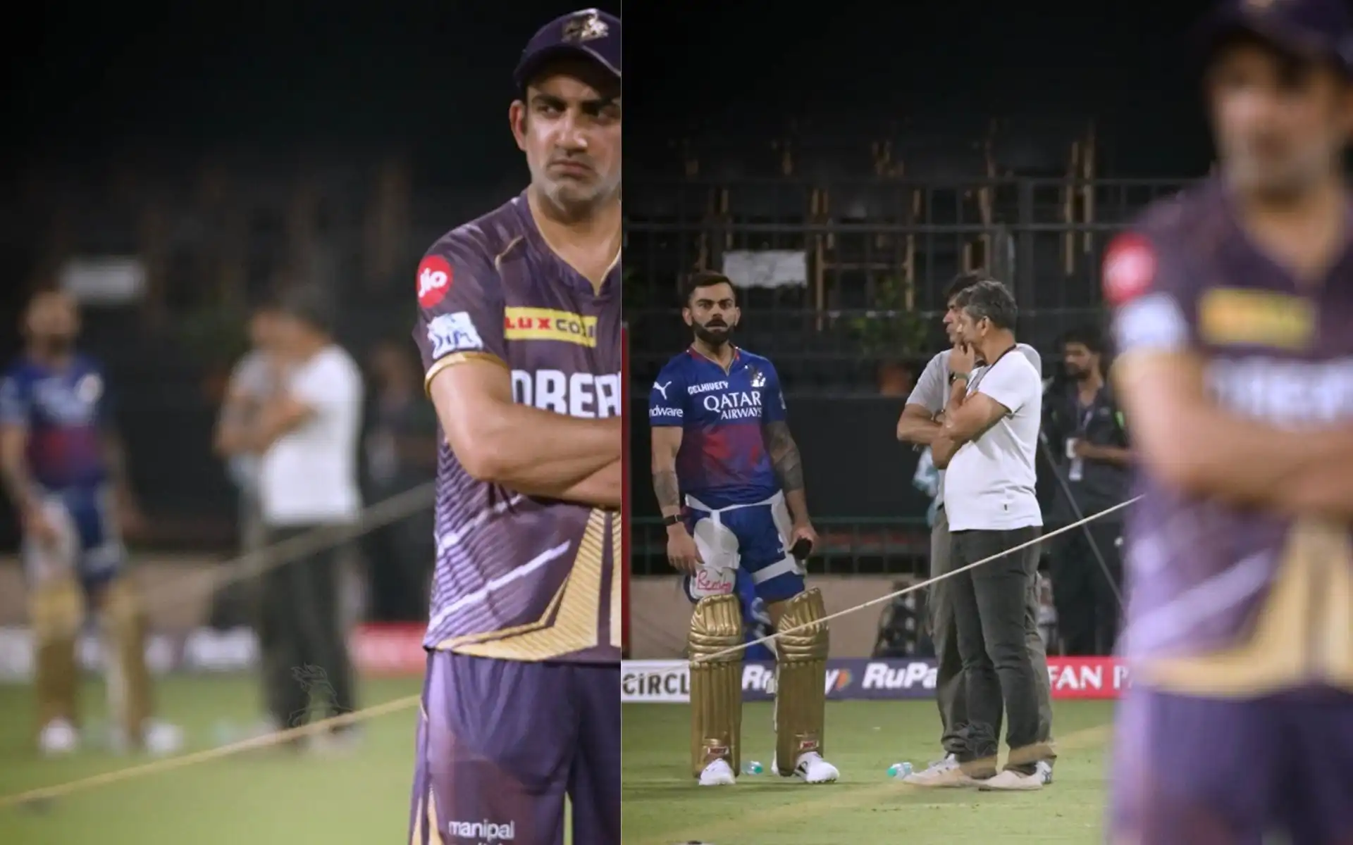Kohli looking at Gambhir (X.com)