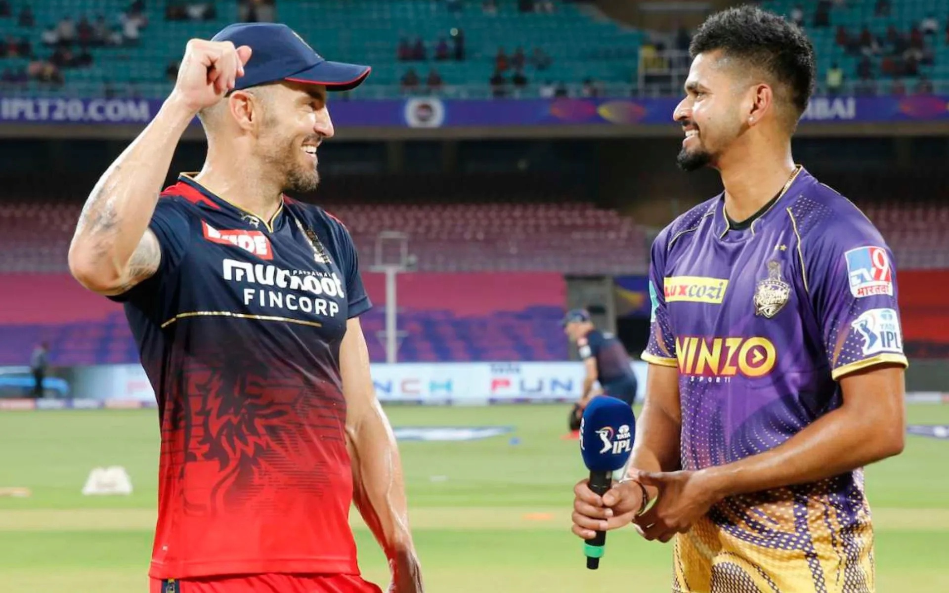 Faf du Plessis & Shreyas Iyer during Toss in IPL 2024 (X.com)