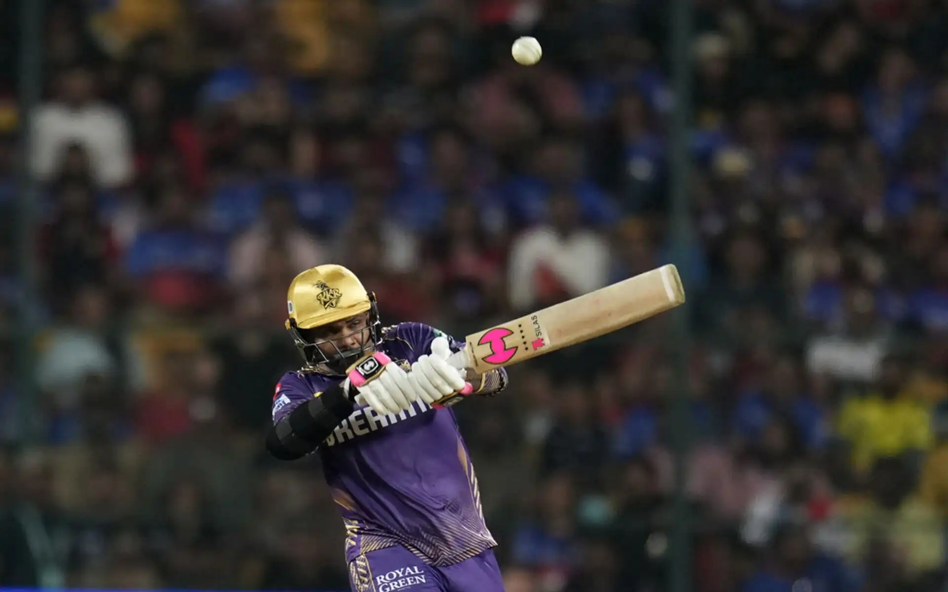 KKR's Sunil Narine batting against RCB in IPL2024 (AP Photo)