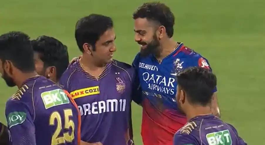 King Kohli hugs Gautam Gambhir past Night [x.com]