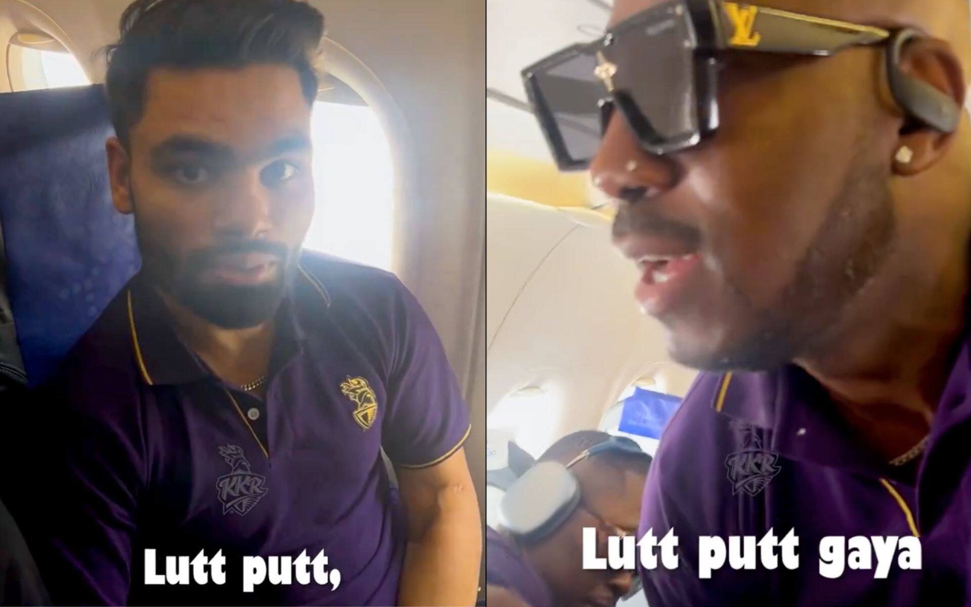 Rinku Singh, Andre Russell had a fun chat while going to Vizag (X.com)