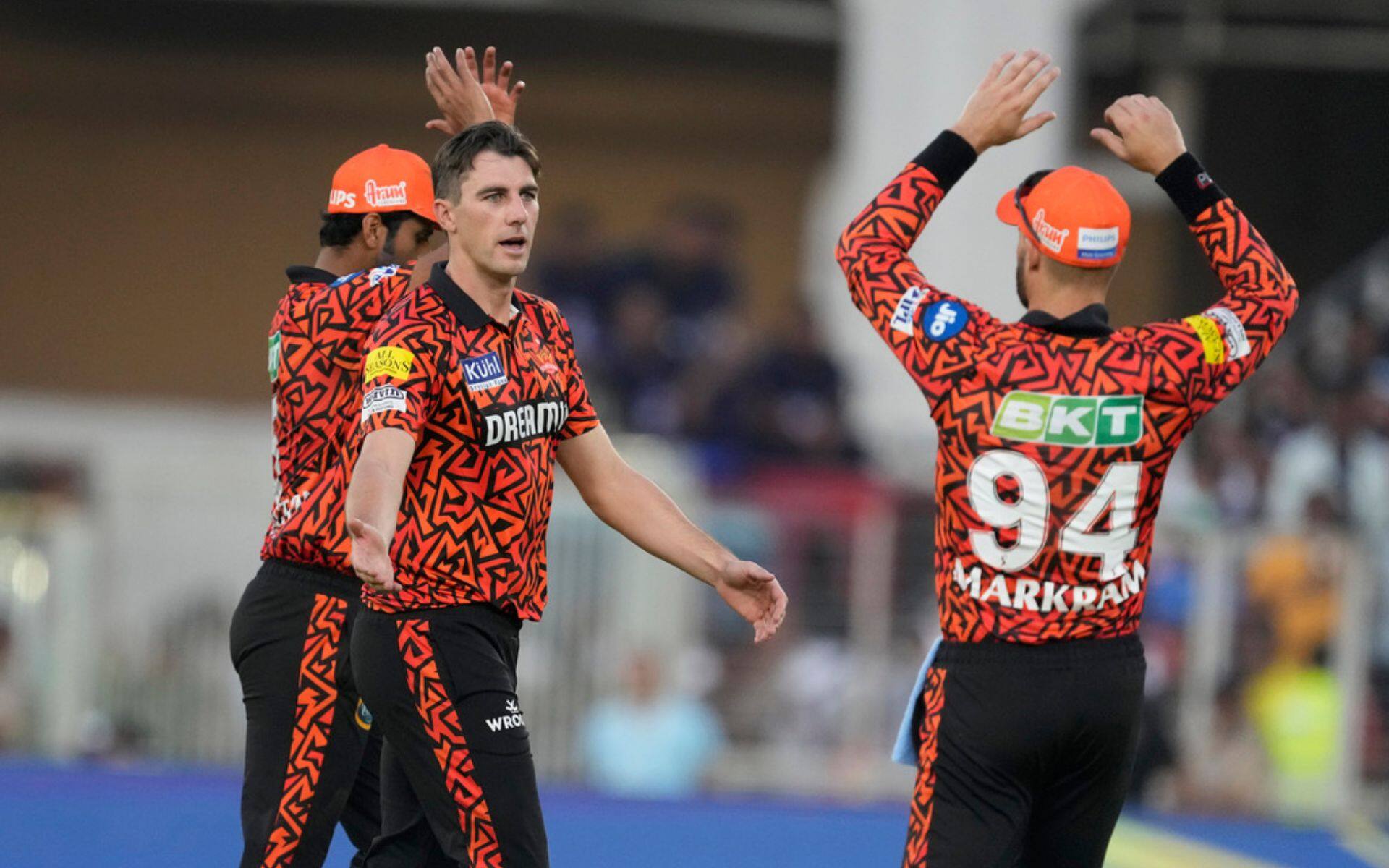 Cummins after bagging Sai Sudharsan's wicket (AP Photo)