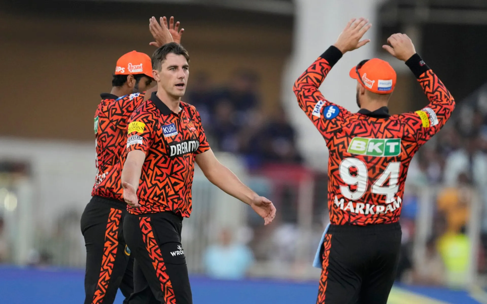 Cummins after bagging Sai Sudharsan's wicket (AP Photo)