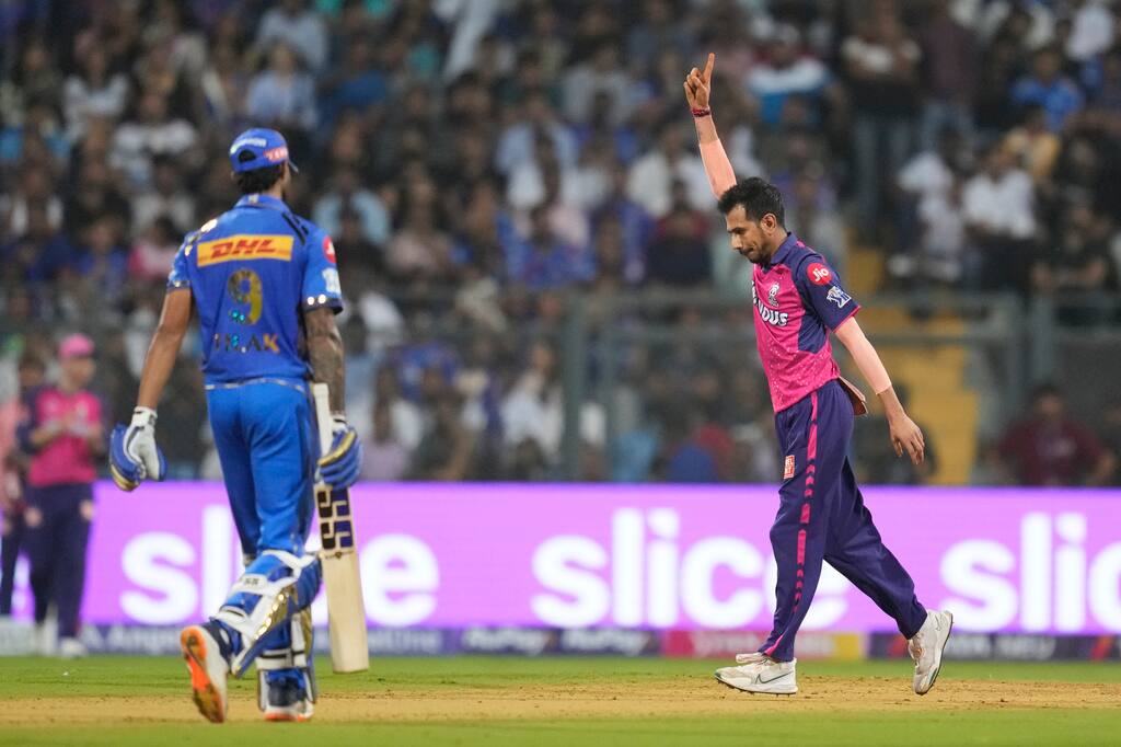 Chahal scalped 3 wickets for RR against MI [AP]