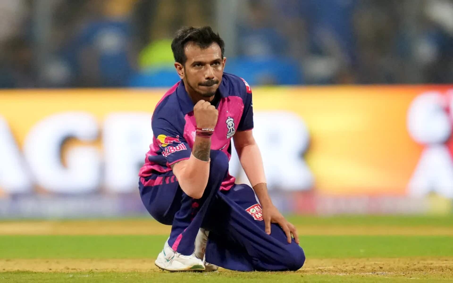 Chahal celebrating a wicket against MI on Monday (Source: IPL)