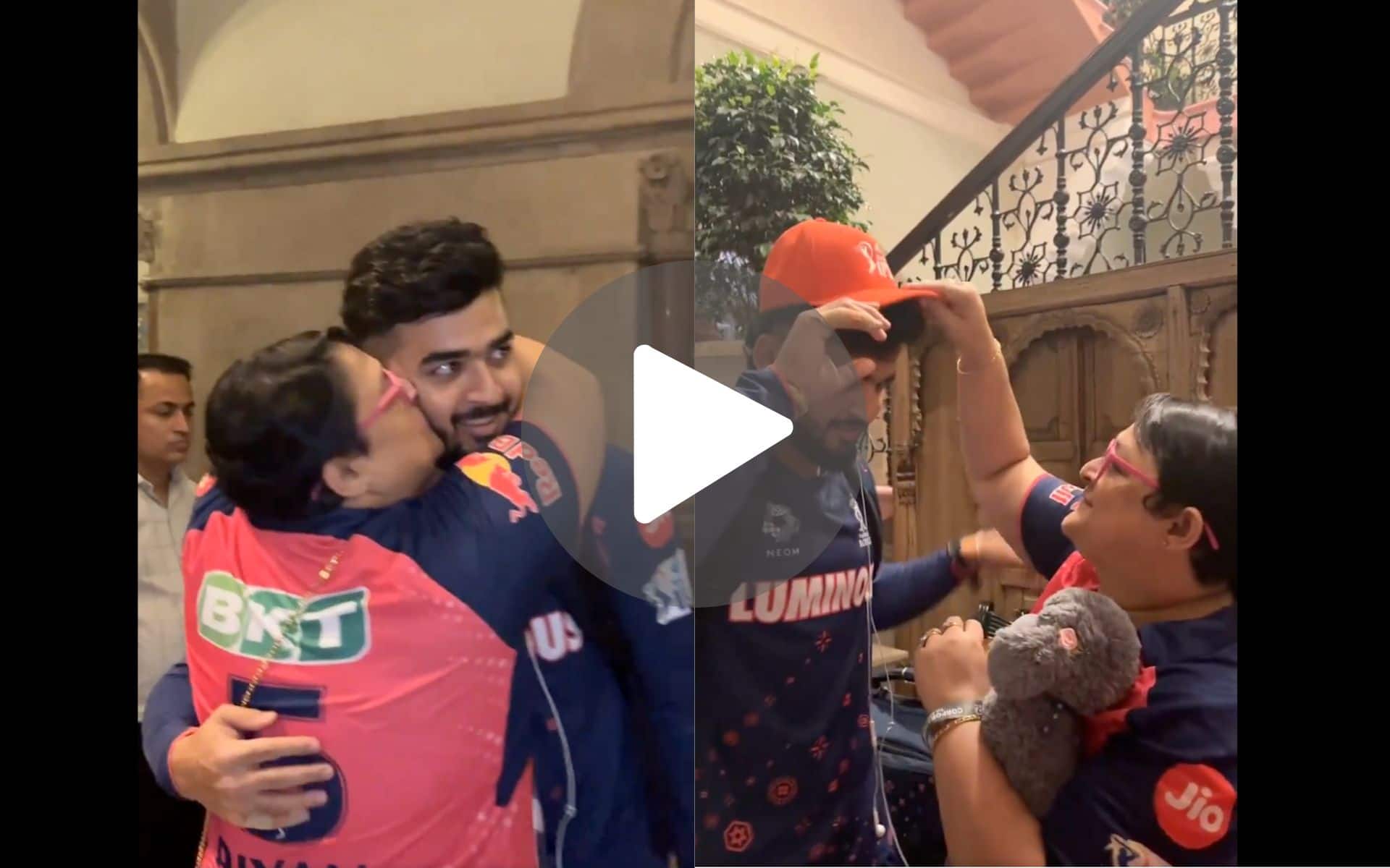 [Watch] Parag's Emotional Hug With Mom After Beating Kohli In Orange Cap's Race