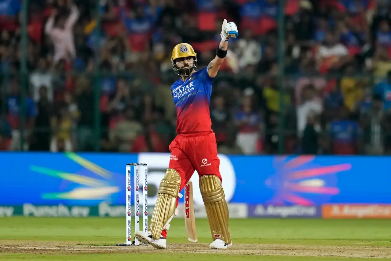 Virat Kohli celebrating a fifty in IPL 2024 (AP)