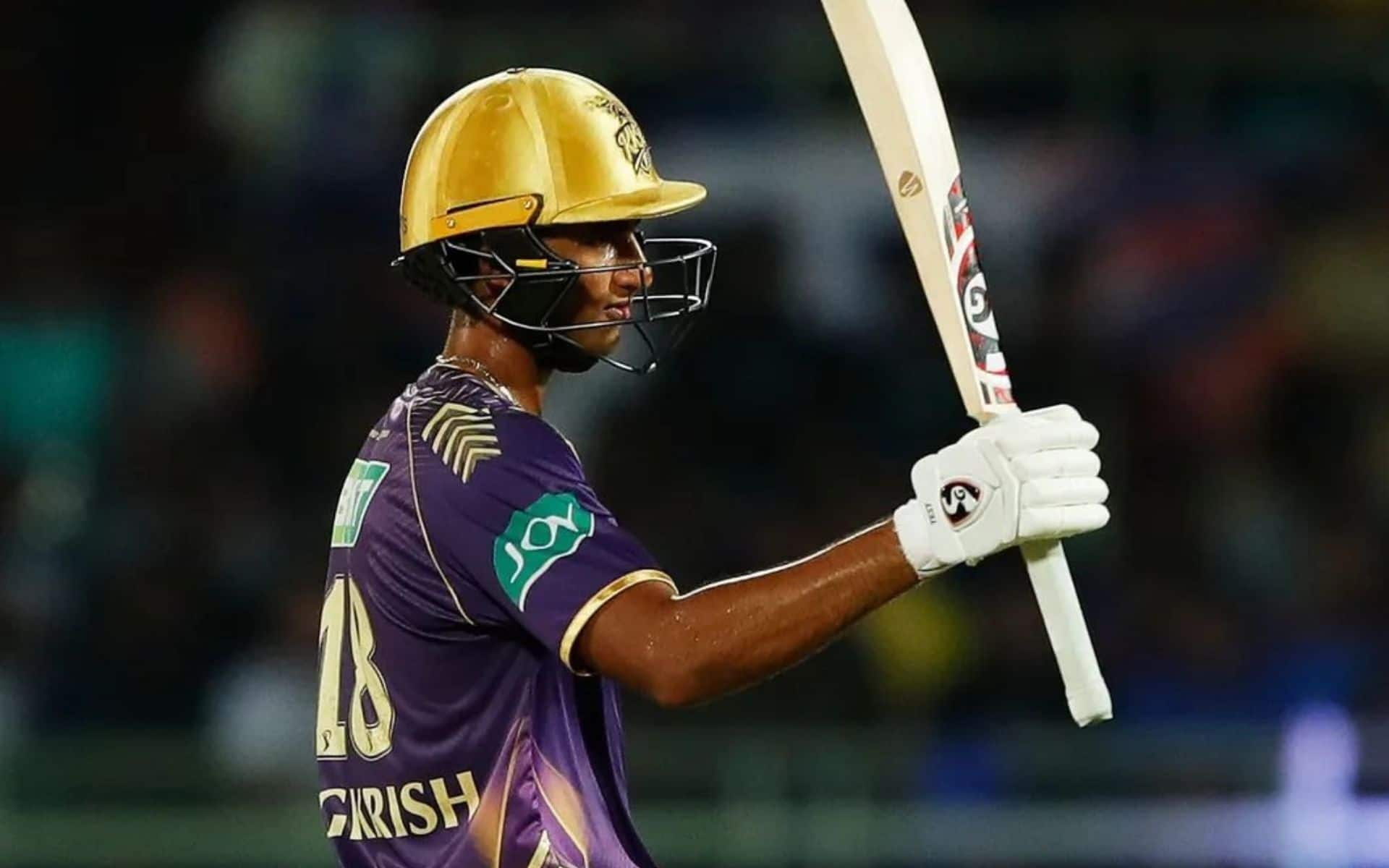 Angkrish Raghuvansi after his maiden IPL half-century [iplt20.com]