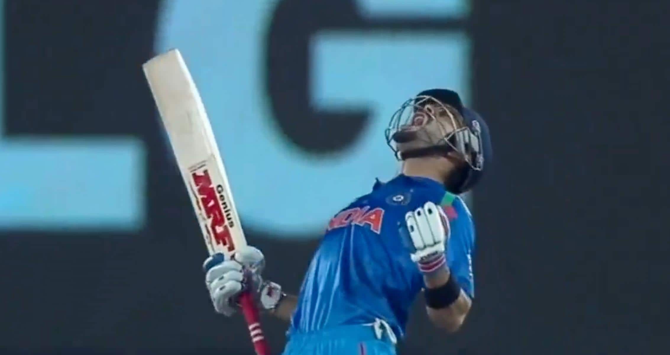 Kohli after winning the game for India [X]C
