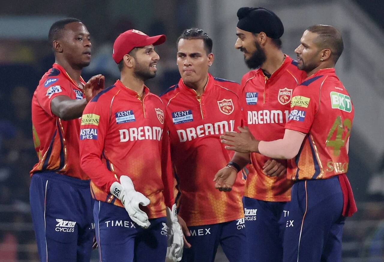 Arshdeep Singh celebrating a wicket with Kagiso Rabada and others during IPL 2024 (BCCI) 