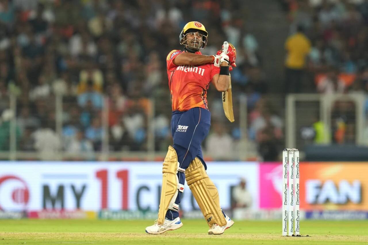 Shashank Singh in action against Gujarat Titans in IPL 2024 (BCCI)