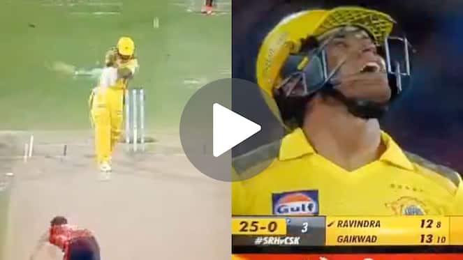 [Watch] Rachin Ravindra Lets MSD & CSK Down As He Gets Out To A 'Nothing' Delivery