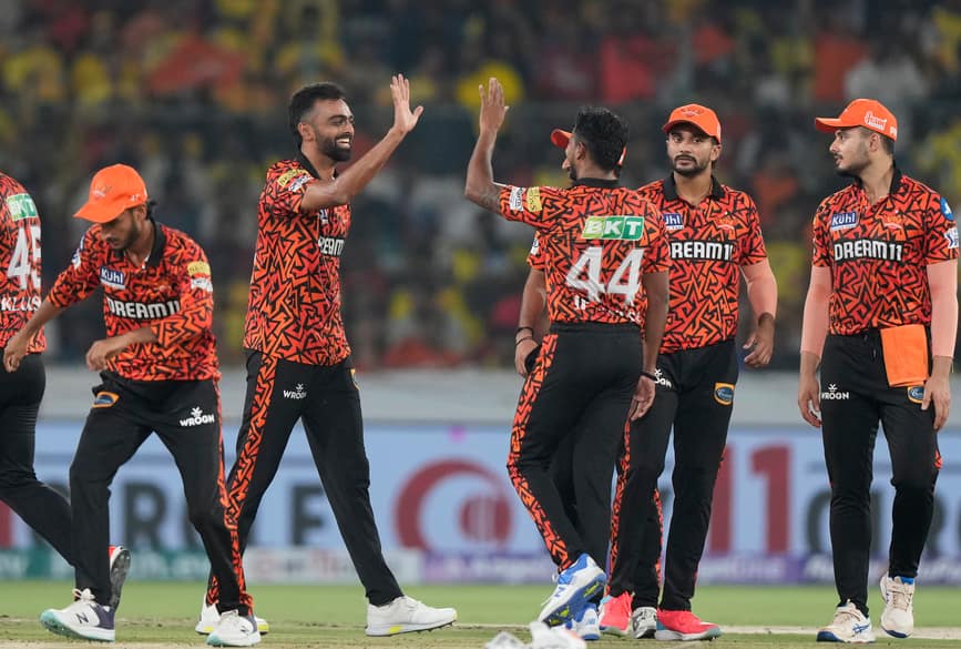 Unadkat celebrating the wicket of Rahane (AP News)
