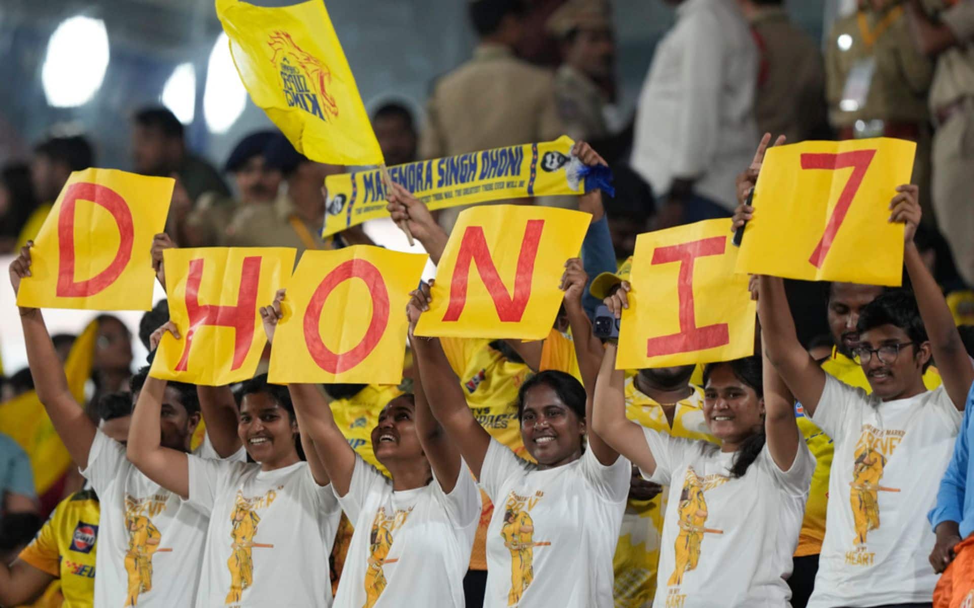 MS Dhoni was a fan favourite in Hyderabad on Friday (AP)