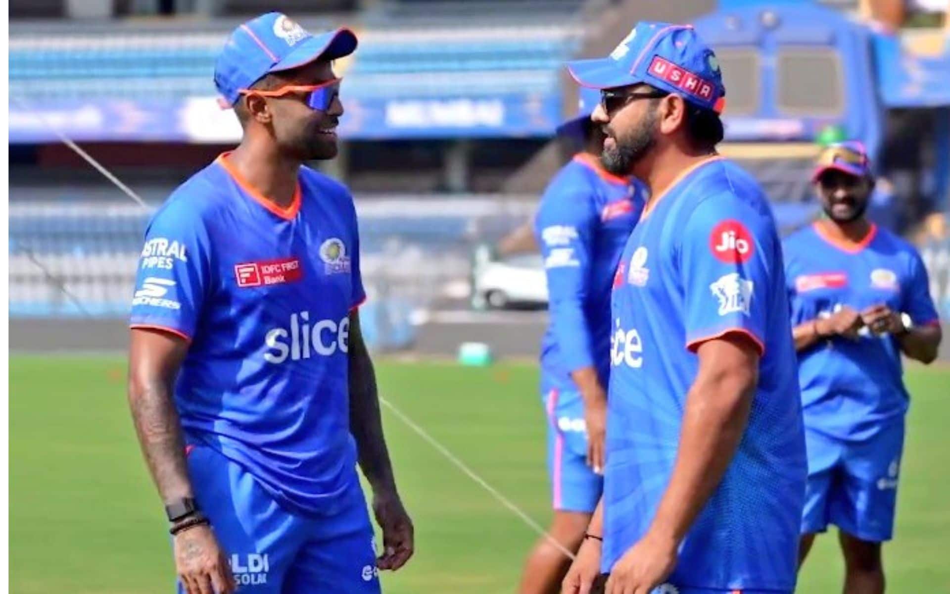 SKY and Rohit Sharma in net session ahead of MI VS DC (x.com)