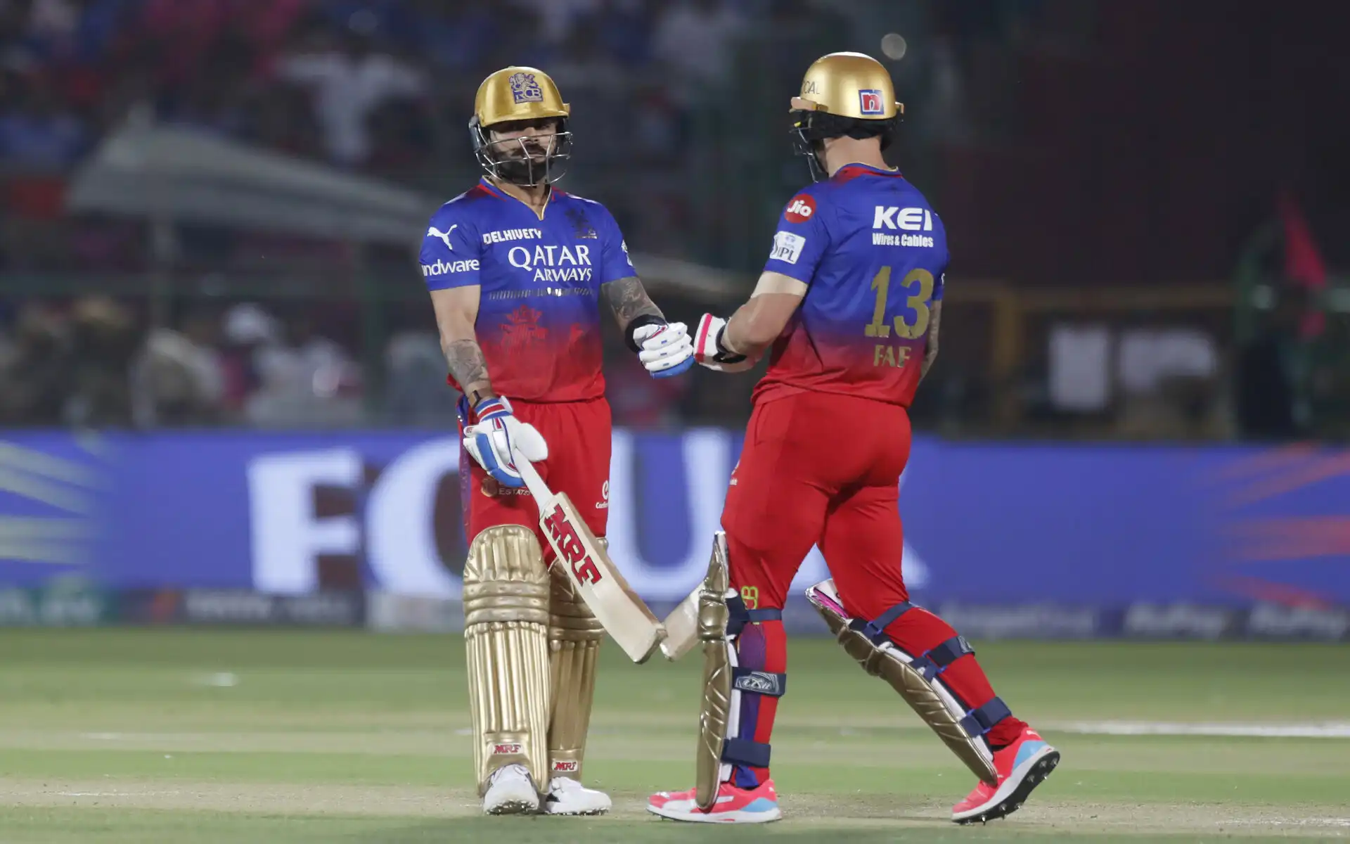 Virat and Faf form fifty run partnership (Source: AP Photo)