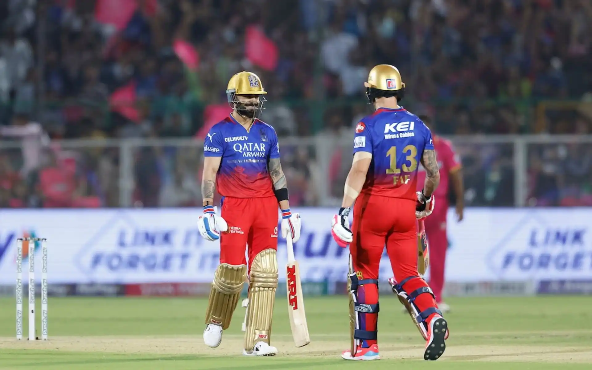 Virat Kohli-Faf du Plessis puts up 100 runs partnership vs RR in IPL 2024 (X.com)
