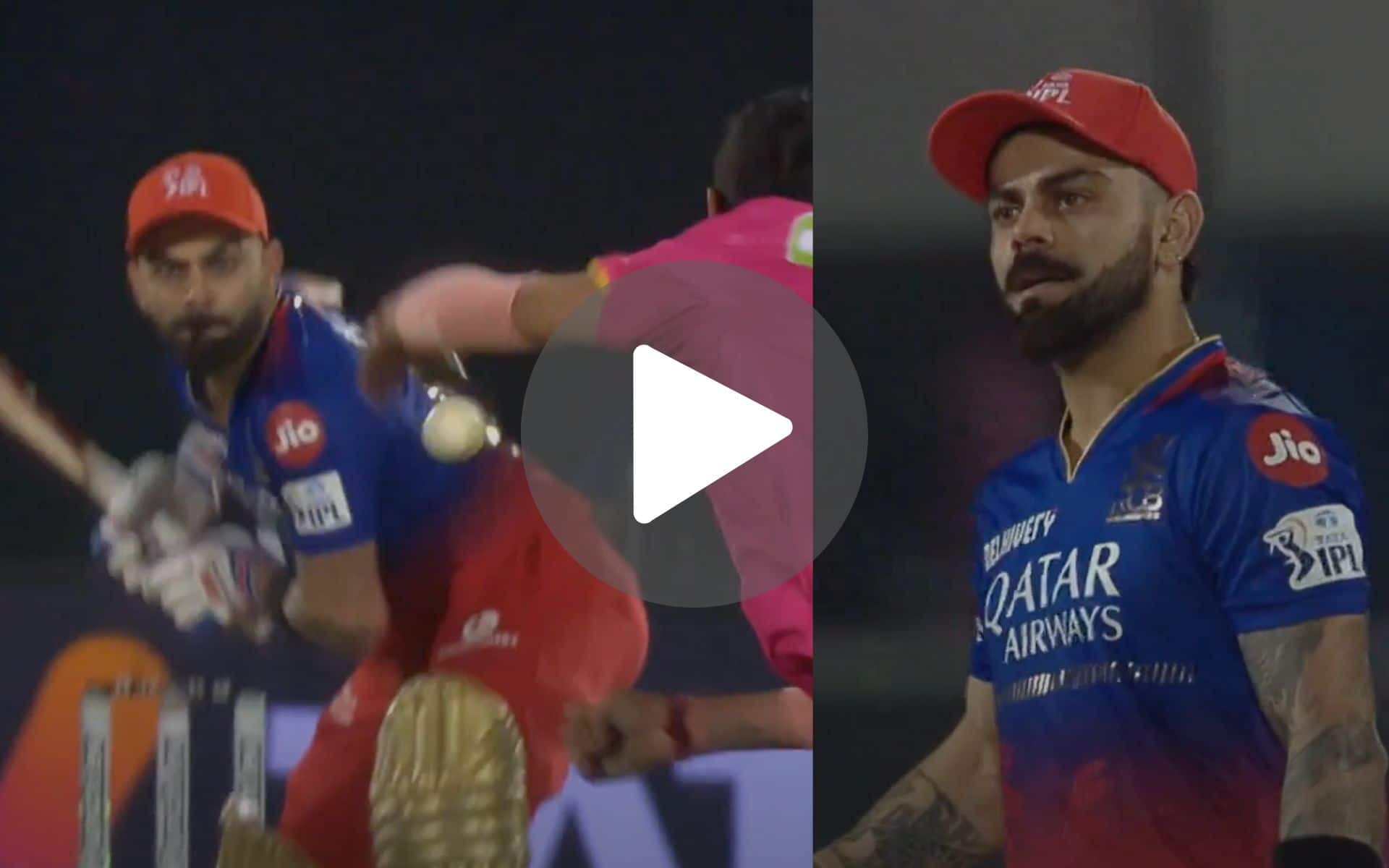 [Watch] Kohli Gives Chahal A Stare After Smashing A Might Maximum Before Record Century