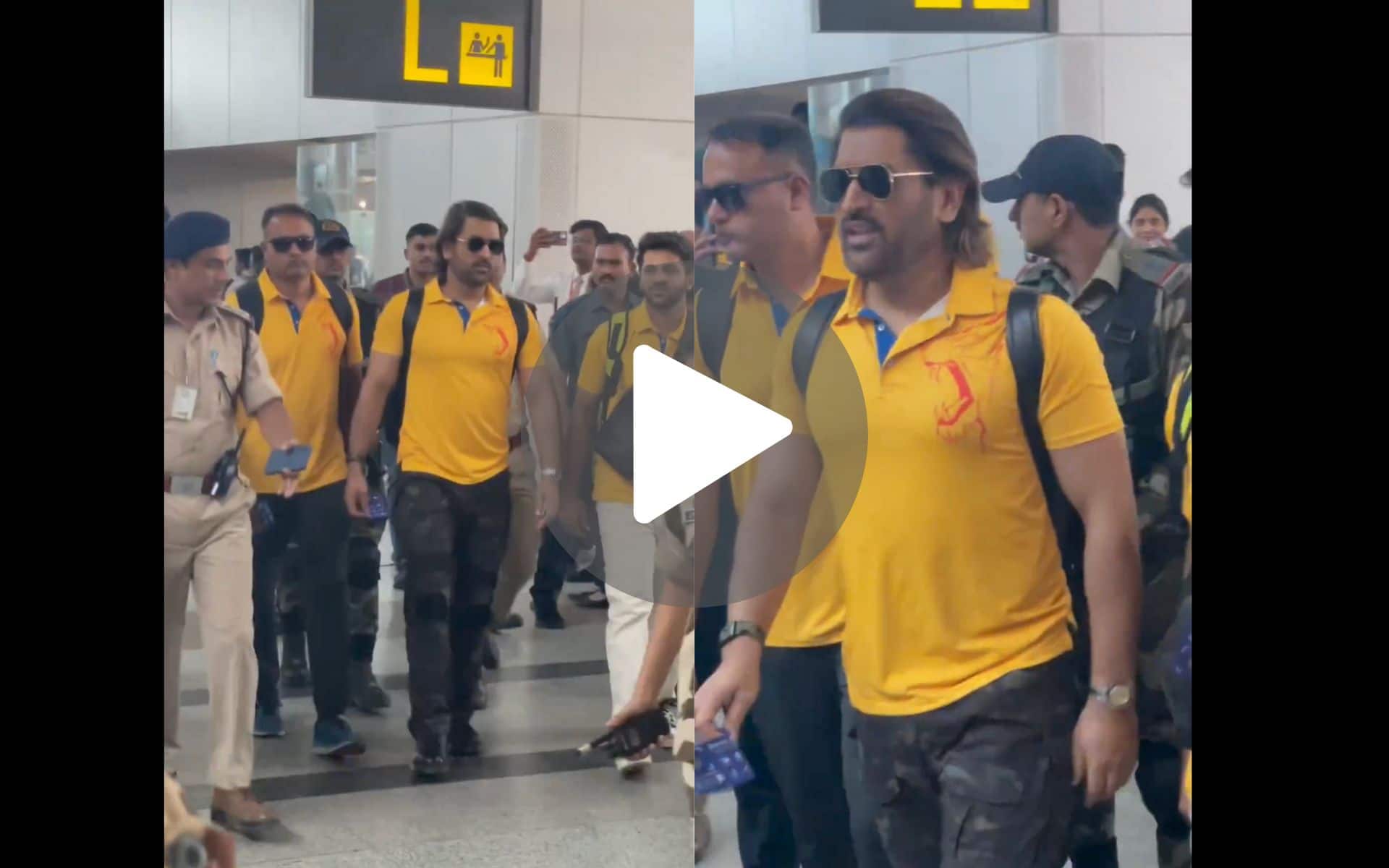 [Watch] MS Dhoni Lands In Chennai For CSK Vs KKR; Crowd Offers Mass Welcome
