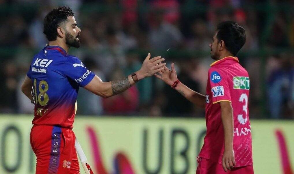 Chahal and Kohli after the match [X]