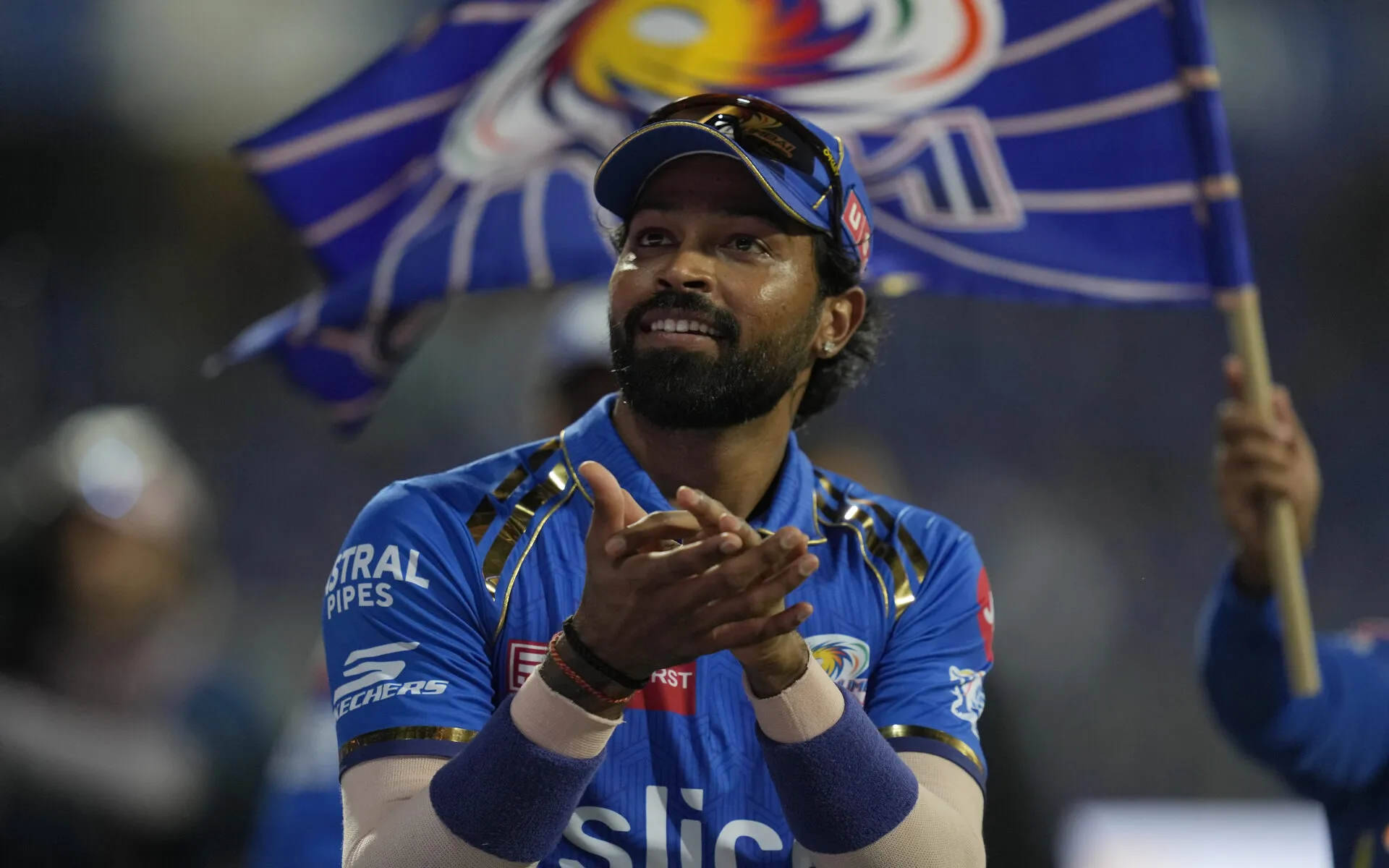 Hardik Pandya after Mumbai's Victory (Source: AP Photo)