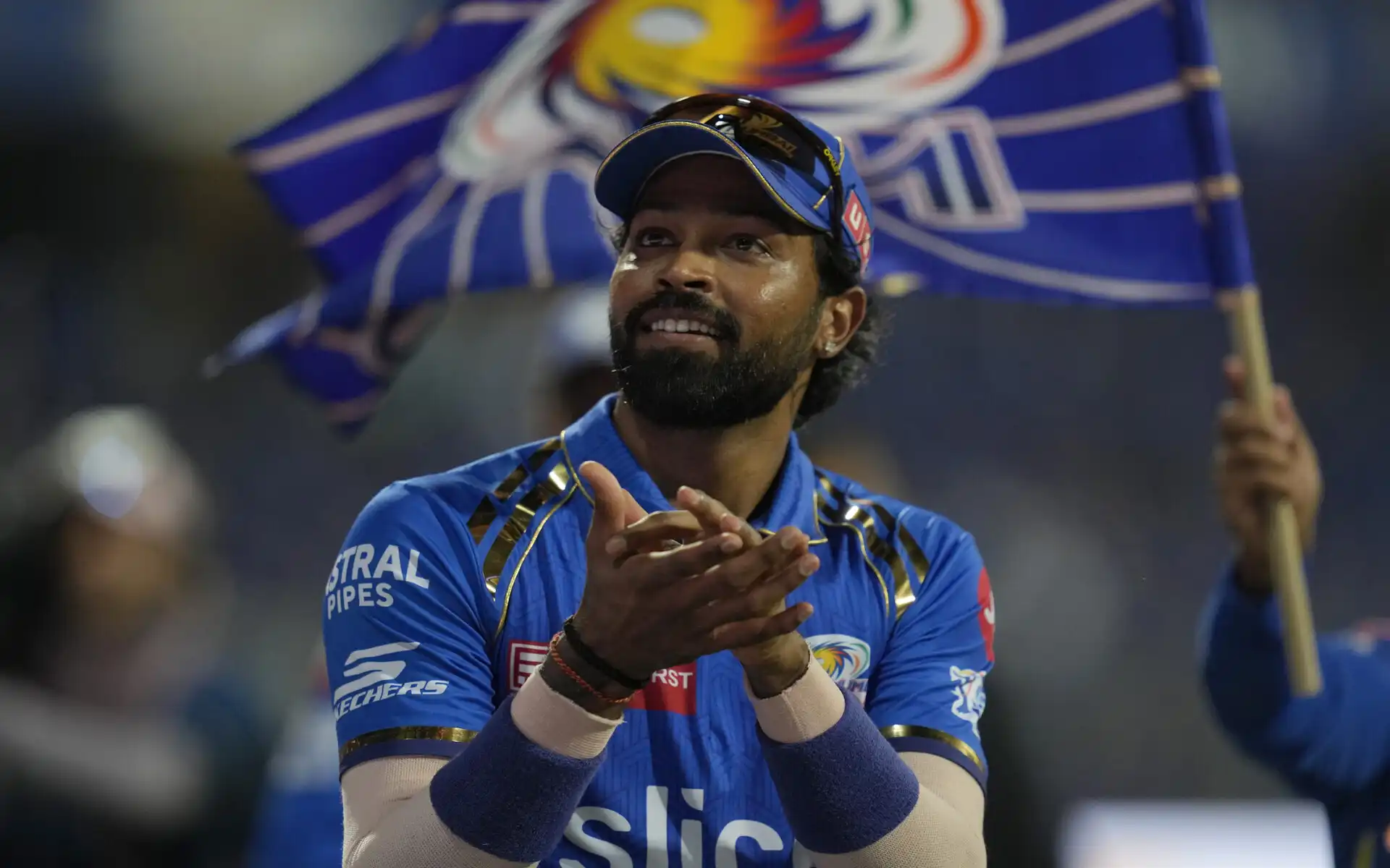 Hardik Pandya after Mumbai's Victory (Source: AP Photo)