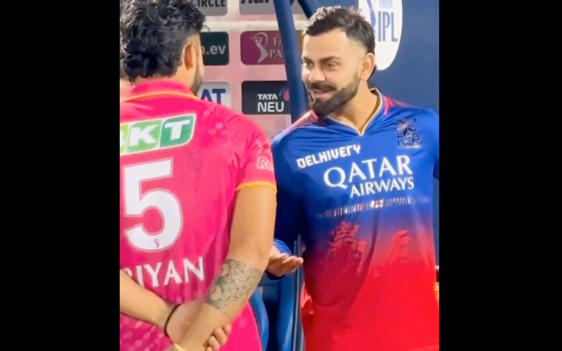 Riyan Parag with Virat Kohli (X.com)