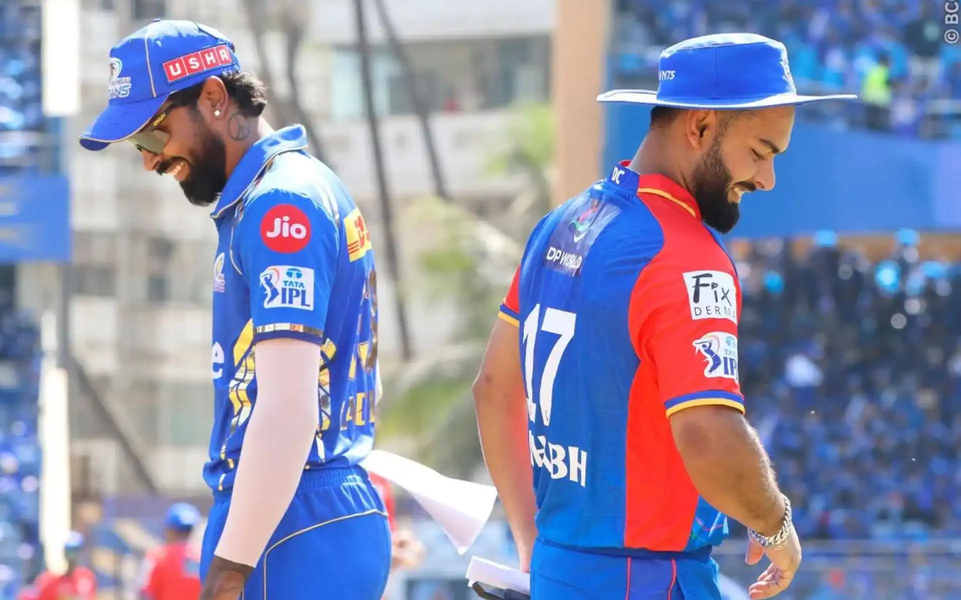 Hardik Pandya and Rishabh Pant during toss in IPL 2024 [iplt20.com]