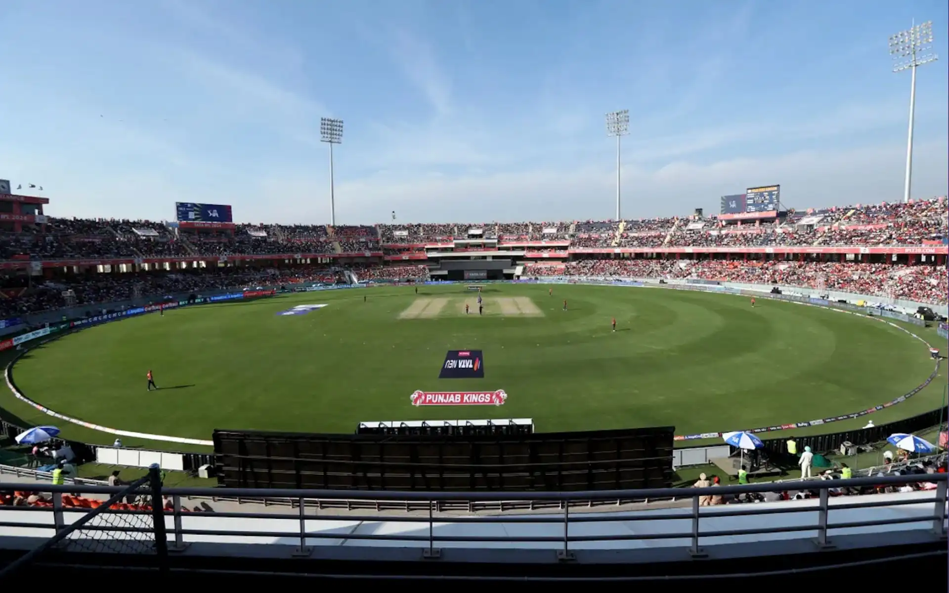 Bird's eye view of the Mullanpur Stadium (X.com)