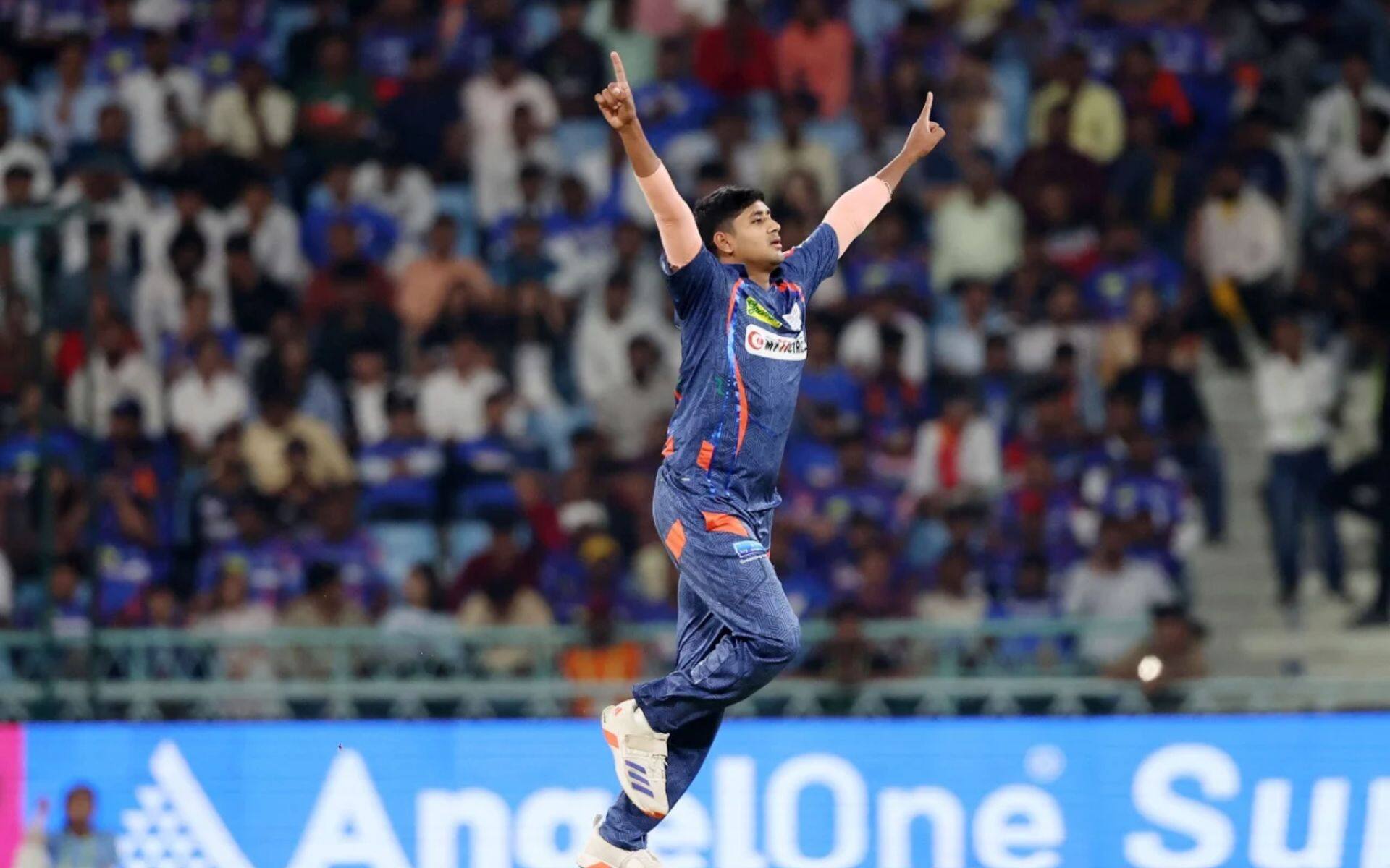 Yash Thakur celebrating one of his five GT wickets in IPL 2024 (BCCI)