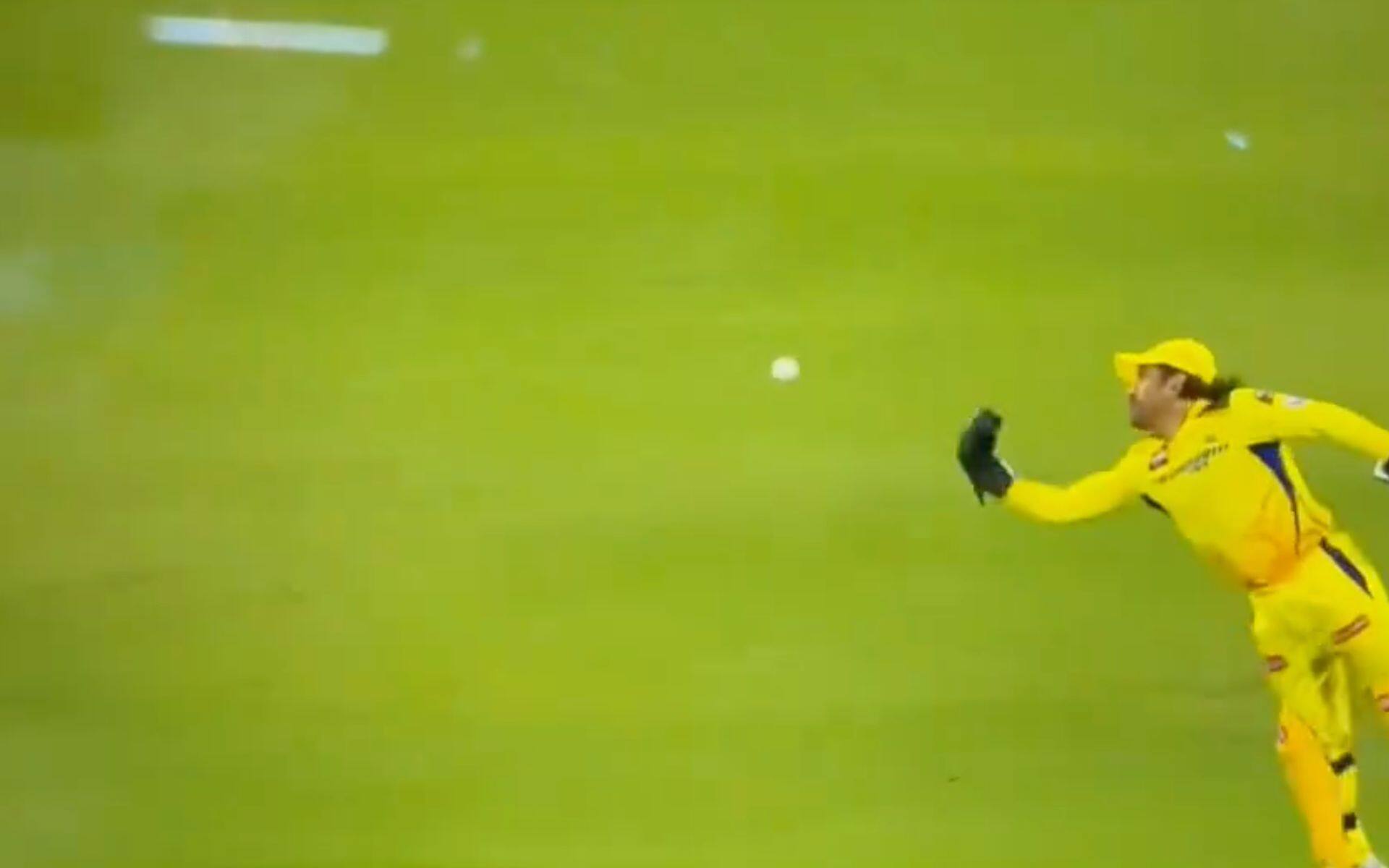 MS Dhoni stuns as he drops an easy catch (Twitter)
