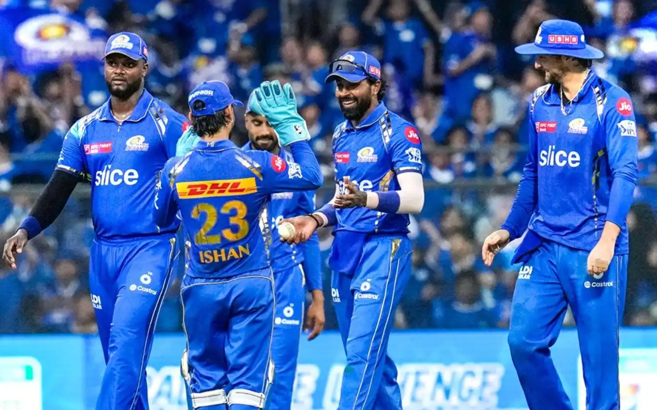 MI celebrate their first victory of the IPL 2024 season vs DC (X.com)