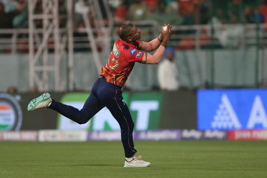 Shikhar Dhawan took an impressive running backward catch (AP)