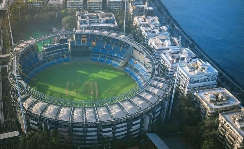 An aerial view of the iconic Wankhede Stadium, Mumbai (X.com)
