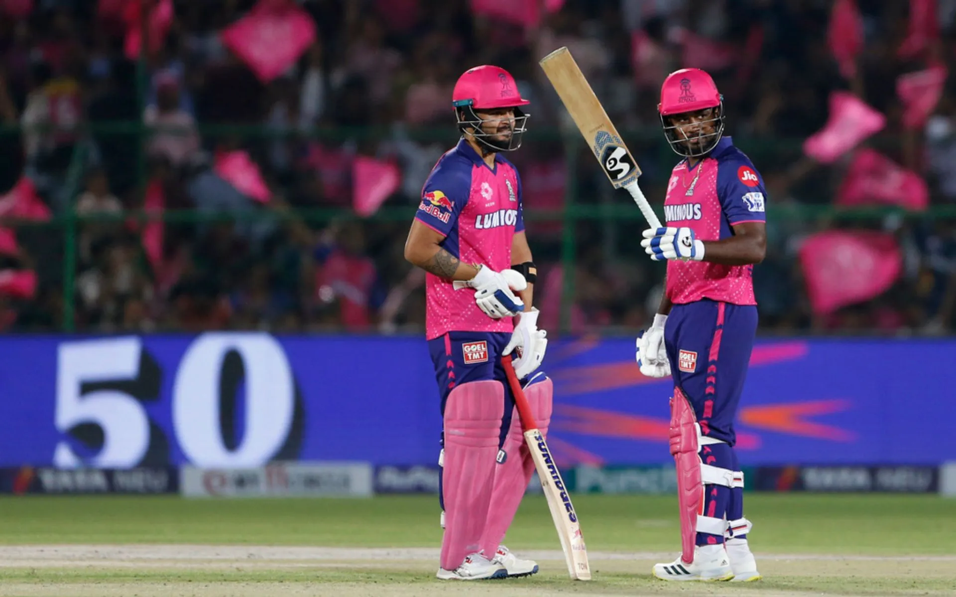 Sanju Samson after scoring his fifty (X.com)