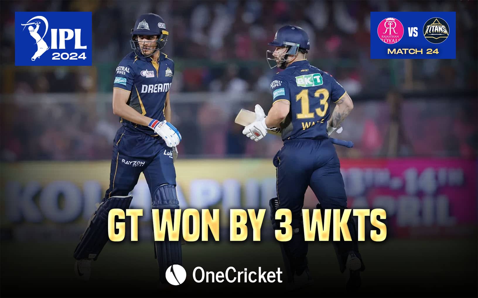 Gujarat Titans defeat the table-toppers by 3 wickets 
