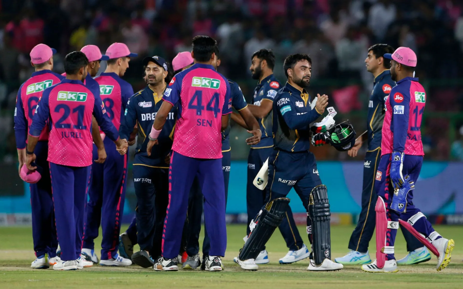 Rashid Khan after taking GT over the line against RR (X.com)