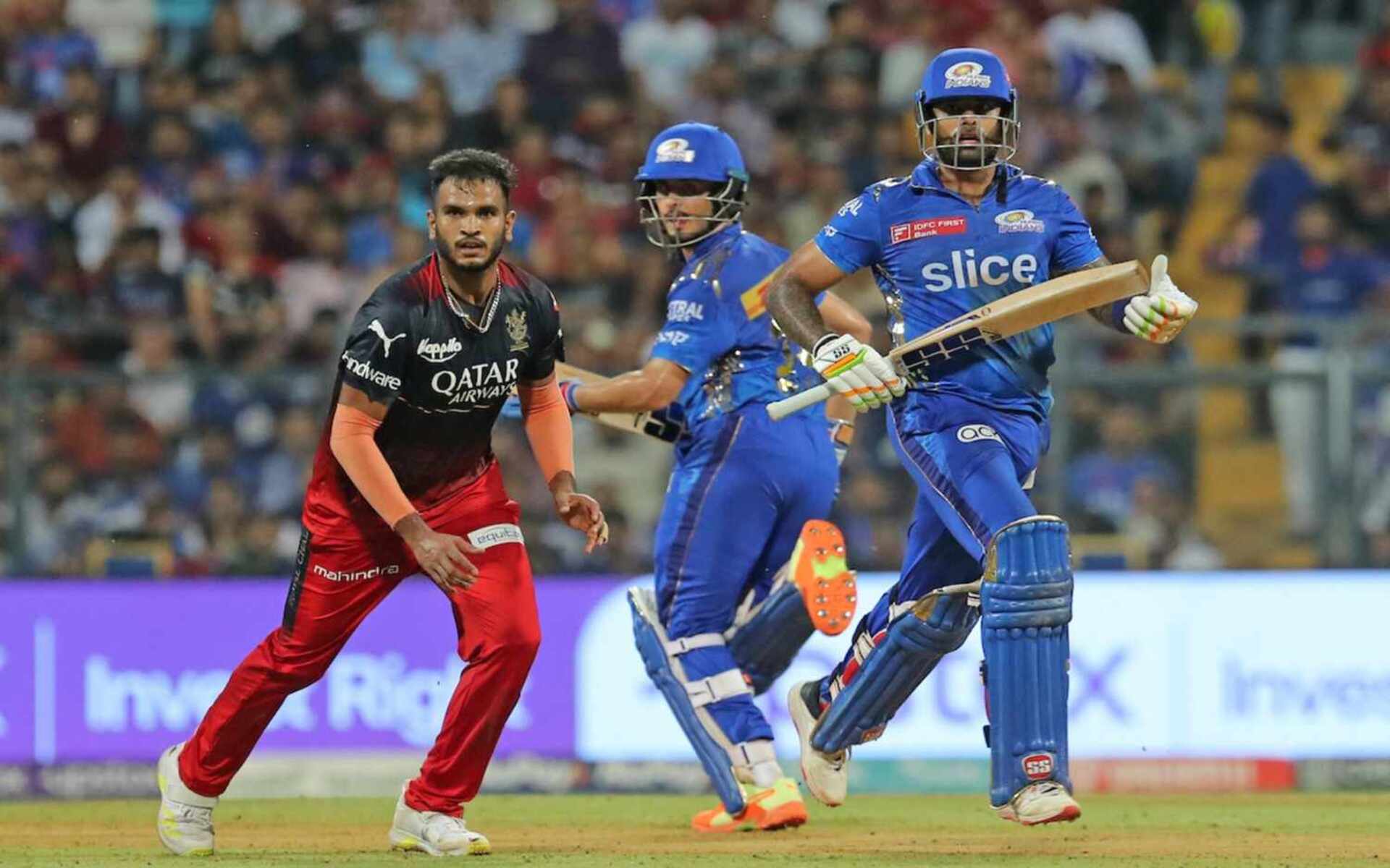Surya and Nehal starred in MI's win over RCB in Mumbai last year (x.com)