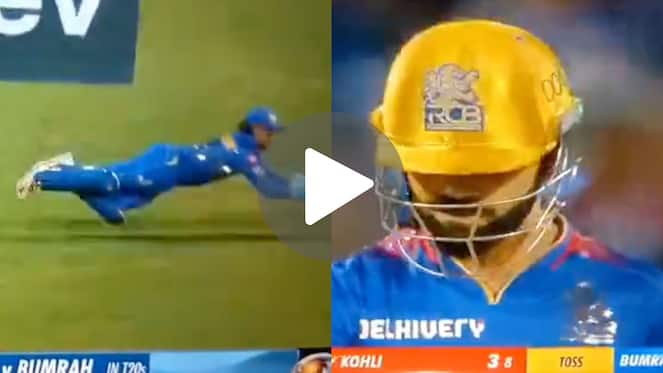 [Watch] Bumrah Too Hot For Kohli As Ishan's Diving Catch Rocks RCB Superstar