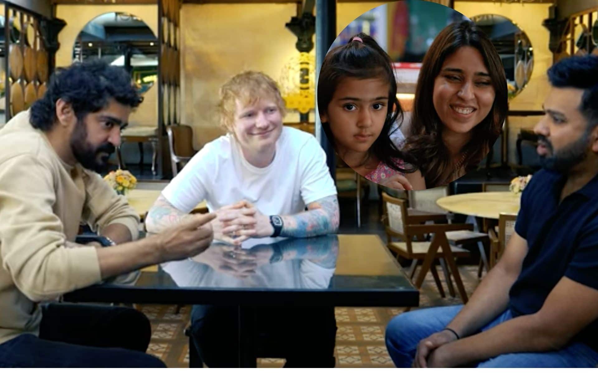 Rohit Sharma with Ed Sheeran (X.com)