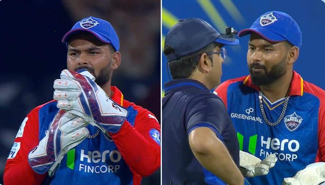 Pant involved in heated exchange with umpire [X]