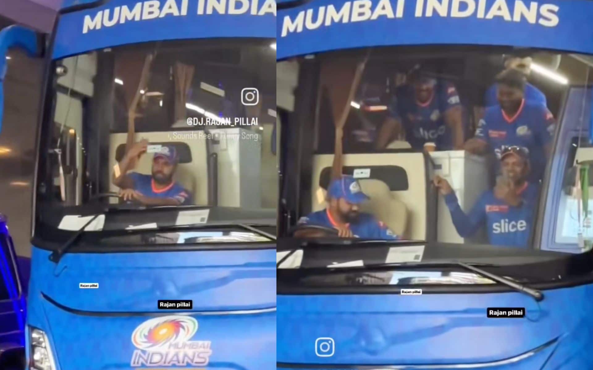 Rohit Sharma driving Mumbai Indians bus ahead of IPL 2024 CSK clash (x.com)