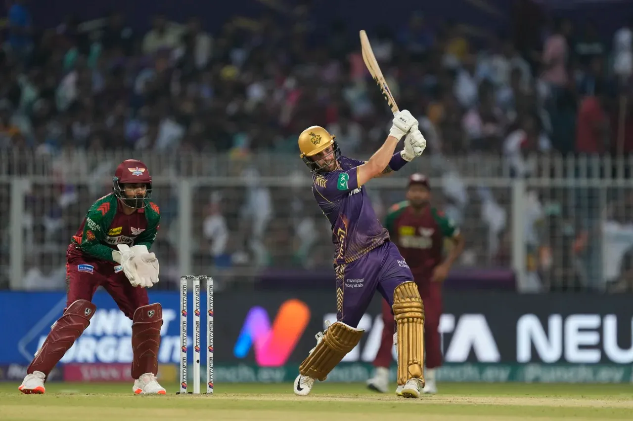 Phil Salt in action against LSG in IPL 2024 (AP)