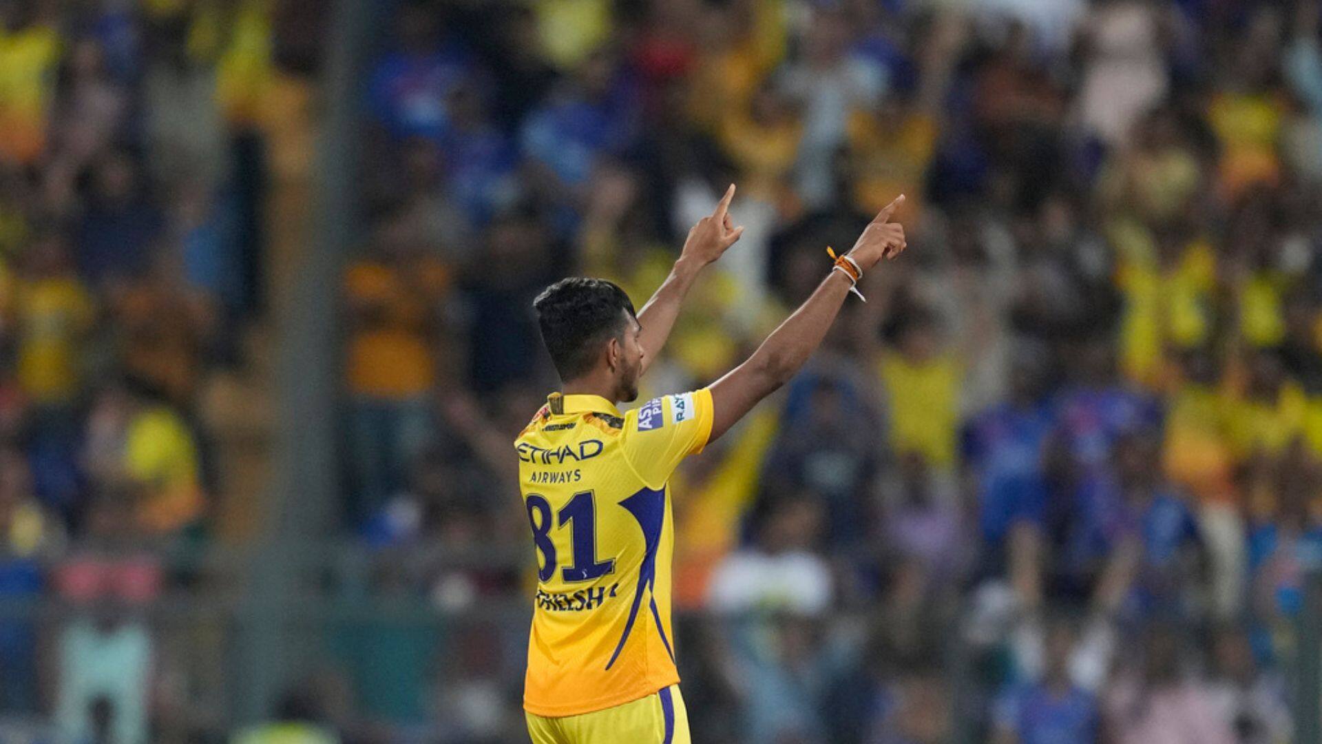 Pathirana dismissed Tilak Varma in MI vs CSK [AP]