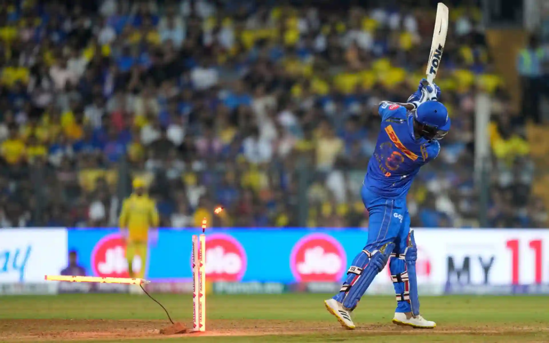 Traces of Pathirana being here at Wankhede Stadium on Sunday (AP)