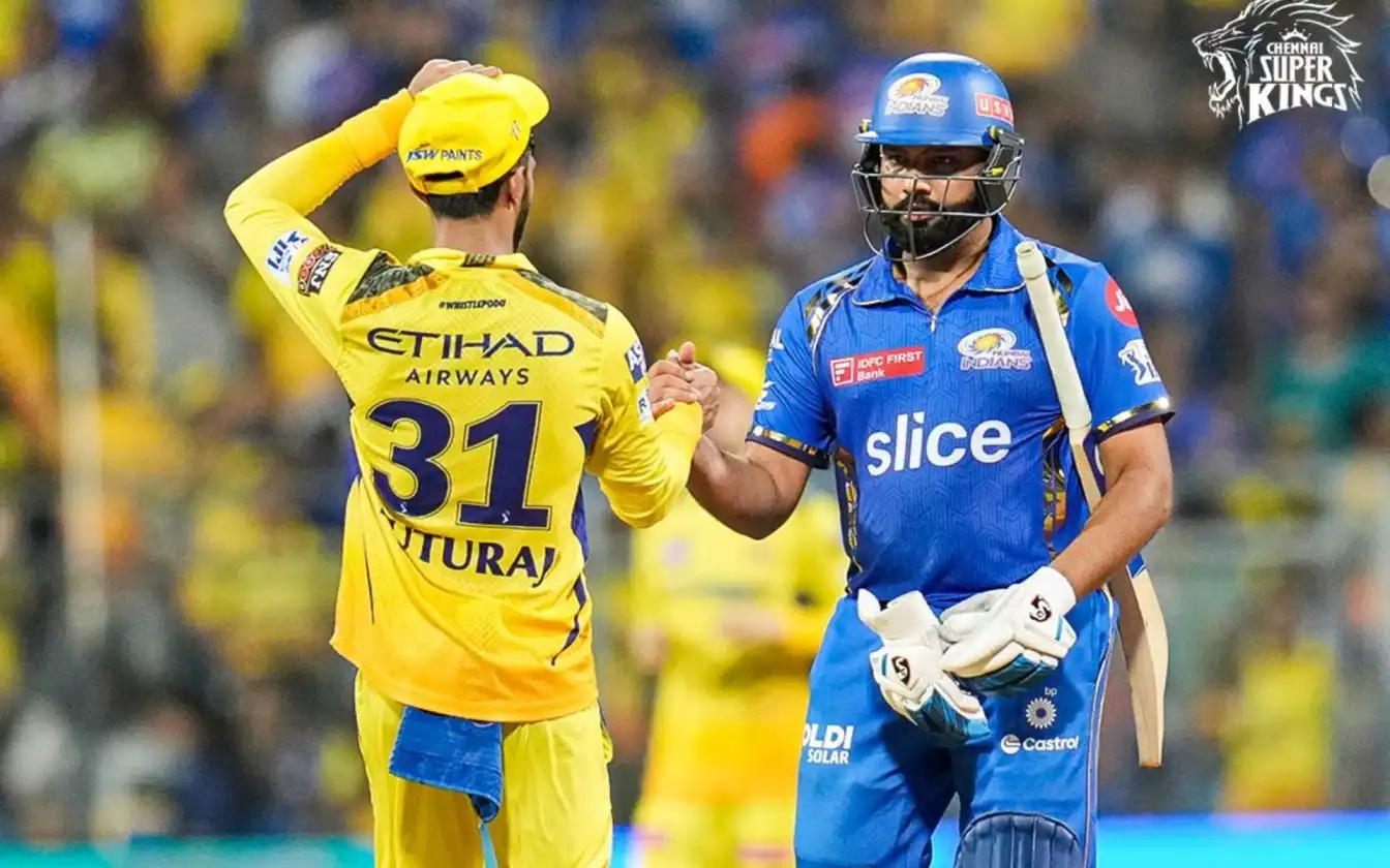 Ruturaj Gaikwad greeting Rohit Sharma after MI-CSK clash (X.com)
